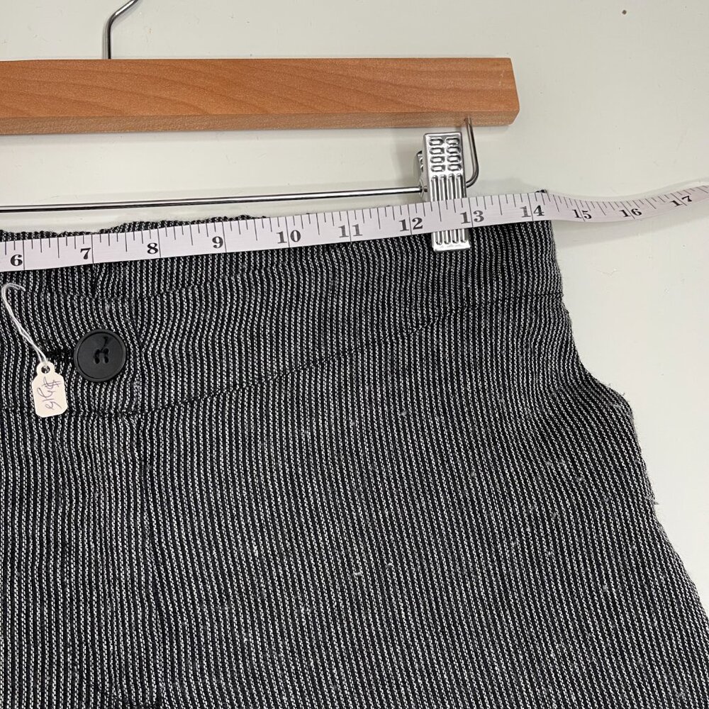 ALEMBIKA Size 0 Black White Striped Pant Suit Set V-Neck Button Front Pockets - Picture 11 of 14